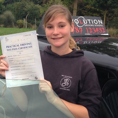 Image of Charmane Fitch with pass certificate - Revolution Driving School