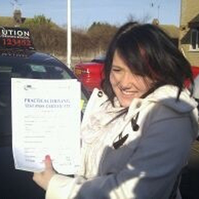 Image of Charna Demant with pass certificate - Revolution Driving School