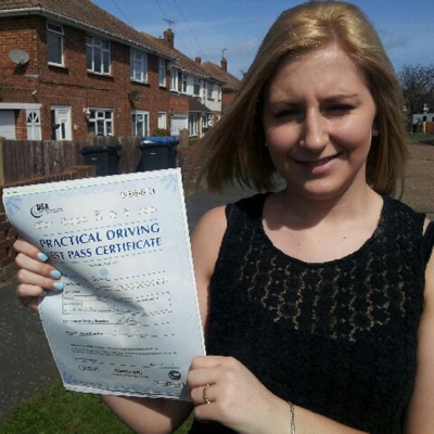 Image of Demi Swan with pass certificate - Revolution Driving School