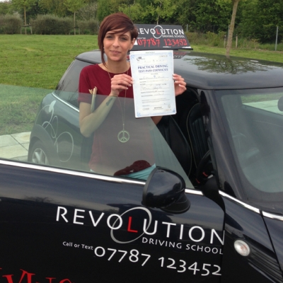 Image of Frankie Purchla with pass certificate - Revolution Driving School