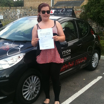 Image of Hannah Winbush with pass certificate - Revolution Driving School