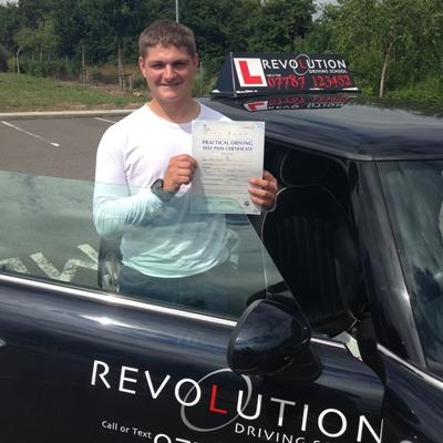 Image of Jed Moys with pass certificate - Revolution Driving School
