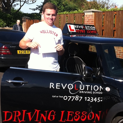 Image of Max Orrin with pass certificate - Revolution Driving School