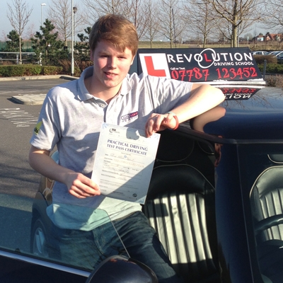 Image of Peter Addisson with pass certificate - Revolution Driving School