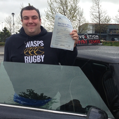 Image of Richard Harrop with pass certificate - Revolution Driving School