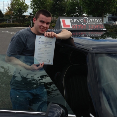Image of Tom Wright with pass certificate - Revolution Driving School
